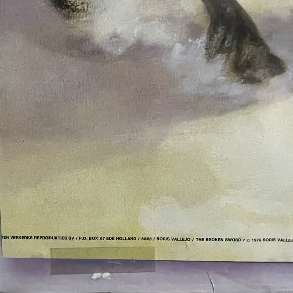 Boris Vallejo The Broken Sword Poster Fantasy Art Vintage 1979 34.25x23.5 Mystic - Picture 7 of 9